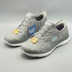 Skechers Women's 11 Sneakers Slip-Ins Wide Fit Gray Summits Comfort 149937